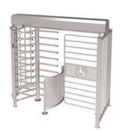 NICE TURNSTILES BKLON9 AISI 304 brushed stainless steel structure, 900mm manual gate