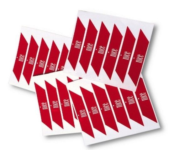 NICE WA10 Strisce rosse adesive catarifrangenti 24 pezzi