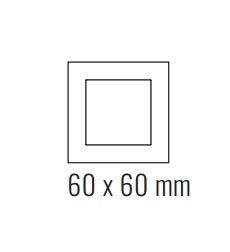 EKINEX EK-DQS-GA Placca quadrata in plastica finestra 60X60