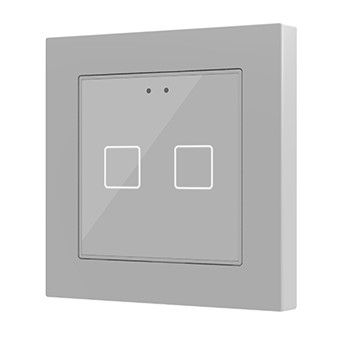 ZENNIO ZVI-F55X2-S ZVI-F55X2-S Flat 55 X2 Tastiera touch capacitiva retroilluminata (55 x 55 mm), 2 moduli, argento