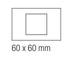 EKINEX EK-DRS-MA Placca rettangolare in plastica finestra 60X60