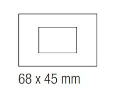 EKINEX EK-DRG-MA Placca rettangolare in plastica finestra 68X45