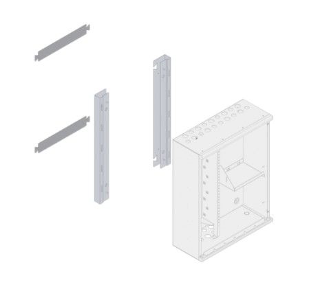 INIM FIRE PRCABSP-R Pair of brackets for mounting the cabinet spaced from the wall - Color Red