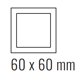 EKINEX EK-PQS-FNI Placca FF/71 (Form/Flank/NF) quadrata FENIX NTM - 1 finestra