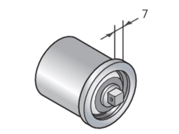 CAME 001YM0048 CAP WITH PIN D7.5 TUBE 40X1.5