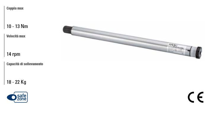 FAAC 130016 MOTORE TUBOLARE TM35 13/14 ER-O C/SENSORE OSTACOLO