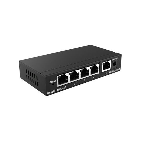 RUIJIE RG-ES205GC 5 Gigabit RJ45 Ports, Support port/traffic monitor