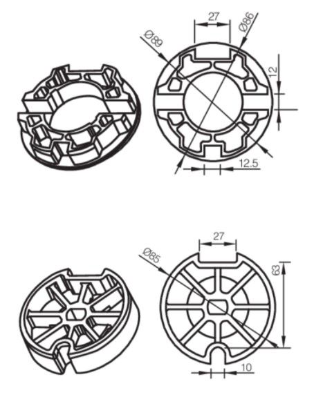 CAME 001YK5127 TONDO DEPRAT 89X1mm