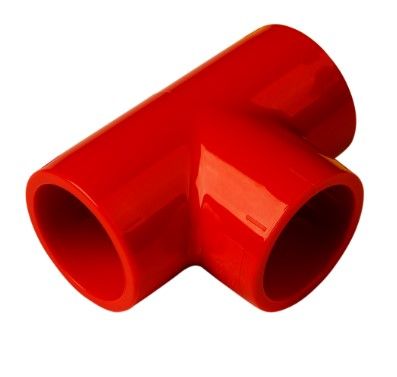 ARITECH INCENDIO 9-10909 Derivazione a T in ABS di colore rosso per tubazione diametro 27mm