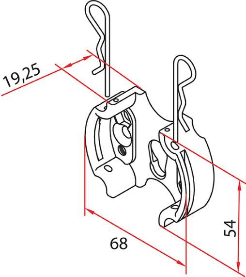 FAAC A4506_0554S TM2 SUP58 - SUPPORTO A CLIP_1PC