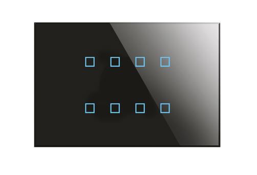 BLUMOTIX BX-R08B KRISTAL Tastiera KNX multifunzione in vetro rettangolare