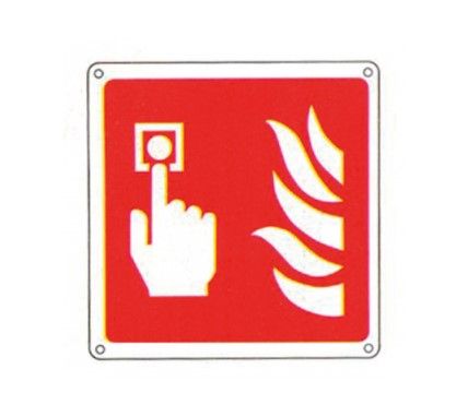 INIM FIRE CTS01 Aluminum alarm button presence sign - 160x160mm
