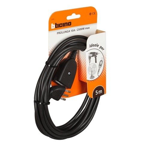 BTICINO BT-2537N kit - prolunga 5m 2p+T sp./pr.10A nera