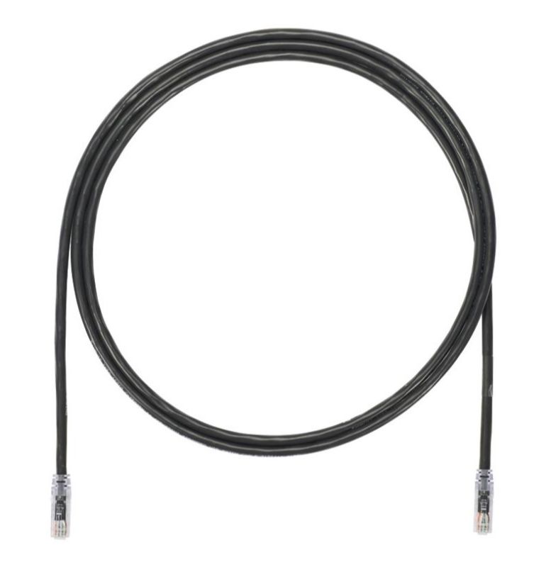 PANDUIT UTP6A2MBL Copper Patch Cord- Cat 6A- Black UTP Cable- 2 meters