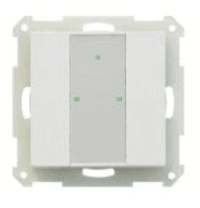 MDT BE-TA55P2.G1 PULSANTE PLUS 2 volte, 55, BIANCO PURO LUCIDO LED DI STATO E ORIENTAMENTO