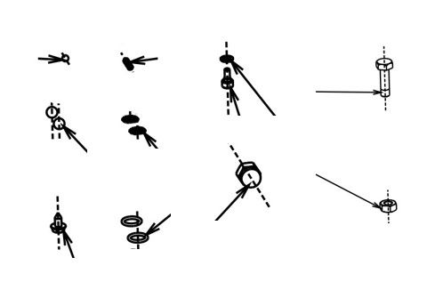 RIB IDR0107 R HYDRO2 R/1B COMPLETE SCREW KIT