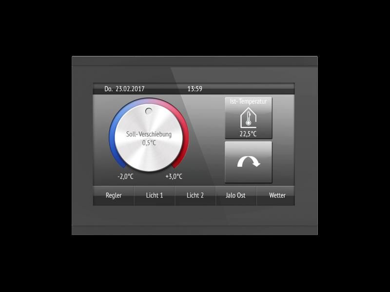 ELSNER 70475 Corlo Touch KNX 5in WL- black/black KNX Touch Display 5 pollici with Wi-Fi Communication