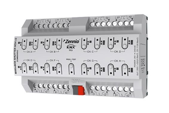ZENNIO ZIOMBSH8V2 MAXinBOX SHUTTER 8CH v2 - Shutter actuator with 8 channels