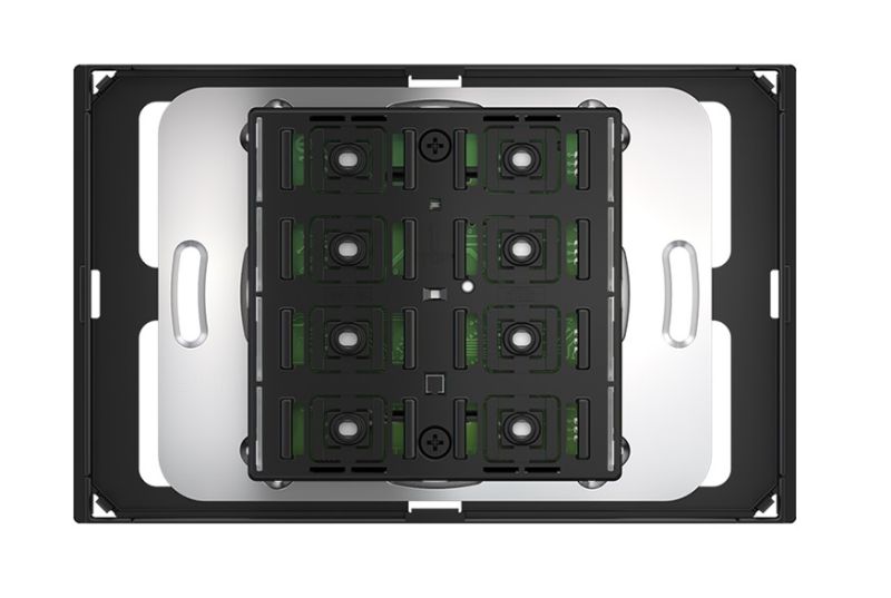 EKINEX EK-E12-TP-RW-NF-R Pulsante 4 canali. versione 'NF - LED bianchi/rossi per scatola rettangolare