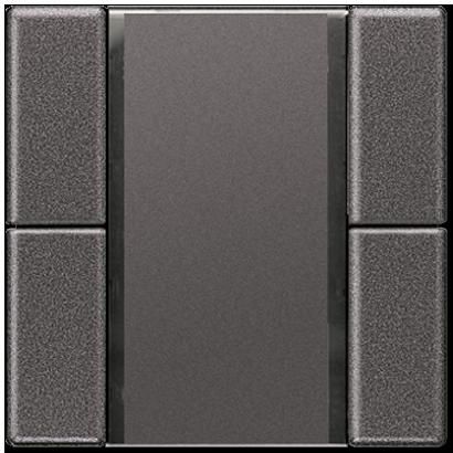 JUNG AL2072NABSAN Sensore a tasti 2 canali Standard- per accoppiatore bus KNX 2070U e radiotrasmettitore 40FW- Modelli in metallo- antracite