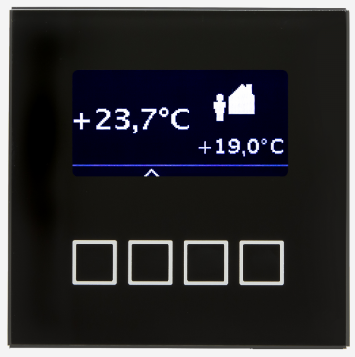 MDT SCN-RT1GS.01 SCN-RT1GS.01: termoregolatore per ambienti in vetro, nero