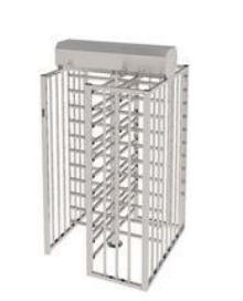 NICE TURNSTILES CAGE4 Single gate with 4-arm rotor 90° angle - AISI 304 brushed stainless steel structure