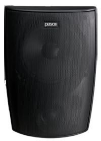 PASO C94/15-TN Diffusore da parete, 15 W a 2 vie, bass-reflex, nero