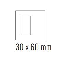 EKINEX EK-DQT-GB Placca Deep quadrata 30x60 in alluminio, serie 20venti