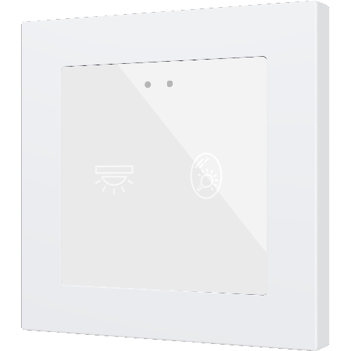 ZENNIO ZVIF55X2V2 Interruttore touch capacitivo retroilluminato (55 x 55 mm) 2 tasti, custom