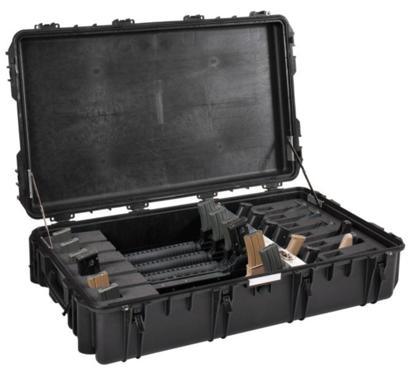 GT LINE 10826.B D2 valigia lunga 108 cm, nera con spugna per 6 fucili