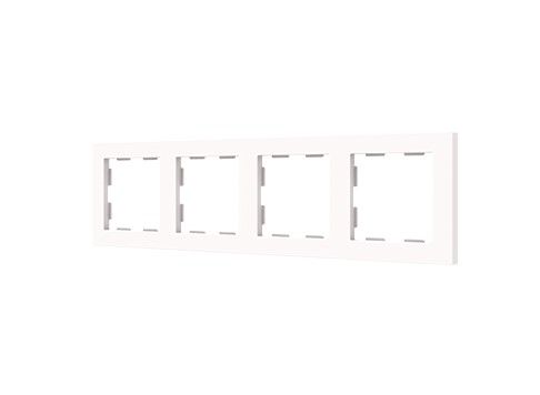 ZENNIO 980000407 ZS55 – Frames for ZS55 switches and sockets, Flat 55 and Tecla 55, 4-gang, white