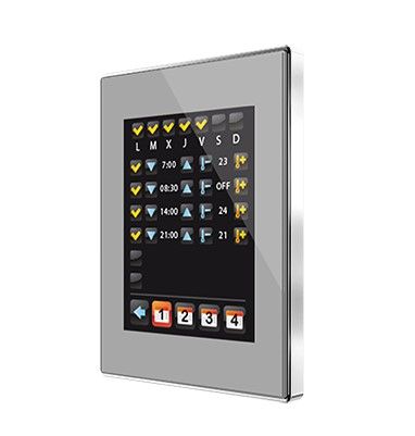 ZENNIO ZVI-Z41LIT-SC Touch Z41 Lite, cromo cornice argento