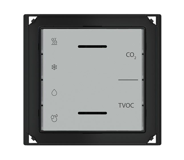 EKINEX EK-ES2-TP-NFW Multisensore T. U.R e CO2 equivalente + VOC con regolatore. versione 'NF fondo bianco