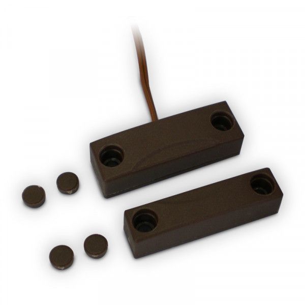 ELMO CM2M Contatto magnetico per montaggio a vista, plastica marrone (confezione da 10 pezzi)
