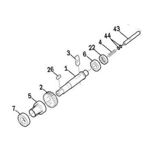 ROGER RICAMBI RS334 ASSIEME ALBERO LENTO SERIE H30-M30