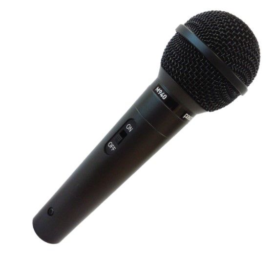 PASO M940 Microfono dinamico cardiode, 5 m cavo XLR/XLR, interruttore ON/OFF