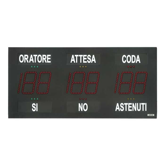 PASO CT2001-F Tabellone luminoso di sala per sistema CS2100 (Testi serigrafati in Francese)