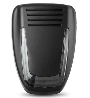 VENITEM 23.23.03 Sirena MOSE LS LUX nero opaco tech/fumé EN50131-4 con sistema antischiuma antishock a doppio micro contro gli urti violenti e faretti