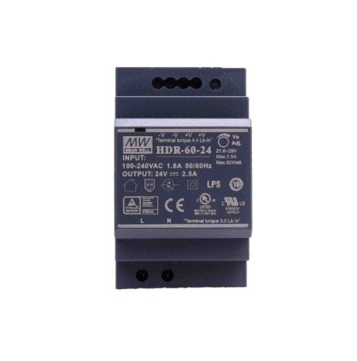 PLEXA KA-D-AL/24V2A 24Vdc 2A switching power supply for installation