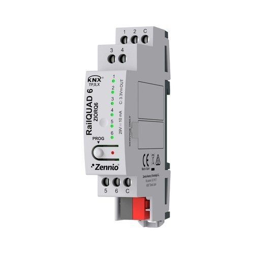 ZENNIO ZIORQ6 RailQuad 6. Input module with 6 analog inputs