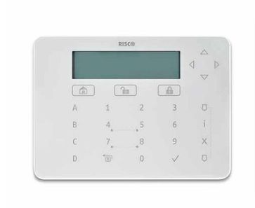 RISCO RPKELPWT000A ELEGANT White touch keyboard with 13.56 MHz proximity reader.
