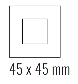 EKINEX EK-DQP-COP Placca Deep (FF e 71 e 20Venti ) quadrata - METAL HT (CROMATO) - copper