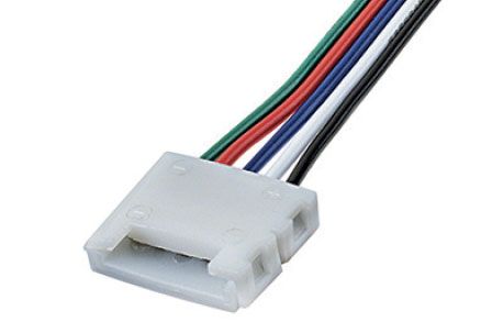 LEDCO CNT1015-5P CONNETTORE SINGOLO STRIP RGBW 10 MM. C/CAVO 15 CM.