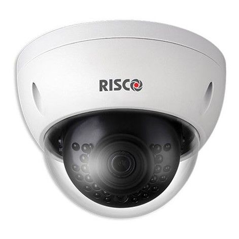 RISCO RVCM32P1000A Telecamera IP DOME da esterno interno: P2P IP67 con IR da 30m 2 Megapixel- 3.6mm F2.0 PoE Supporto scheda Micro SD per registrazioni clip locali di 30sec. cad. Senza alimentatore. Compatibile con accessori N. 30- 17- 9.