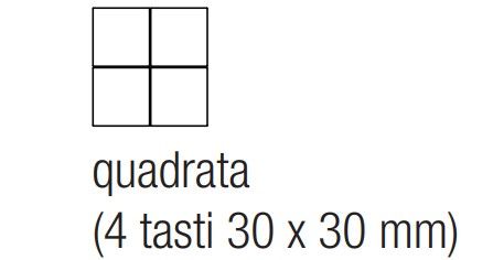 EKINEX EK-T4Q-MA Confezione 4 tasti quadrati