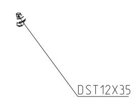 RIB DST12X35 GALVANIZED GRAIN M12X35 UNI 5923