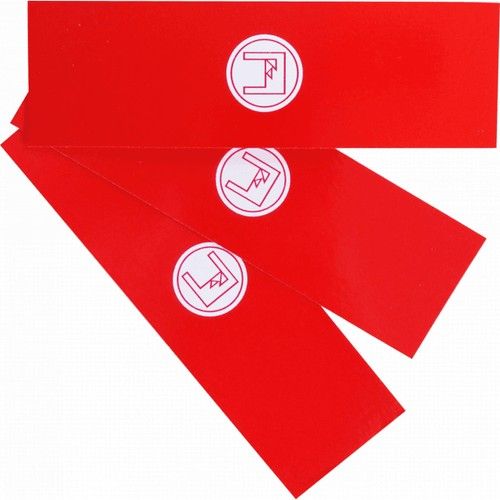 FADINI 1097L Set of 12 red retro-reflective stickers for temples