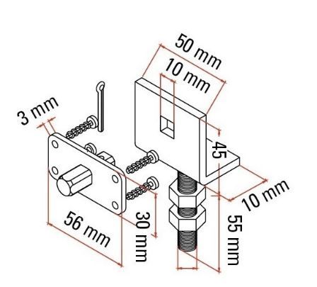 FAAC 132313 CM ADJUSTABLE KIT