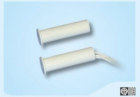VIMO CTI016 White ABS recessed contact, diameter 7.5 mm, non-ferrous surfaces