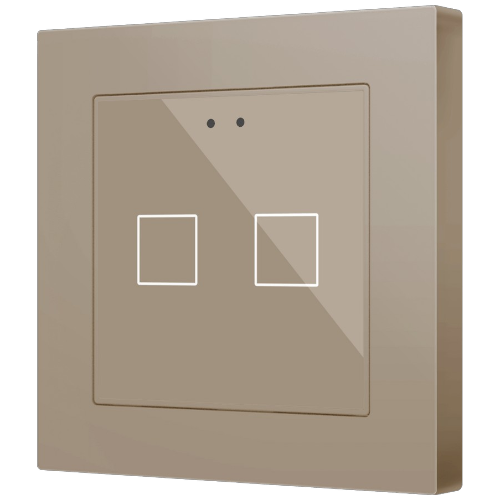 ZENNIO ZVIF55X2V2C Flat 55 X2 v2. Glass capacitive push button 55x55